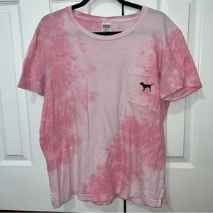 pink tie dye Victoria’s secret PINK T shirt